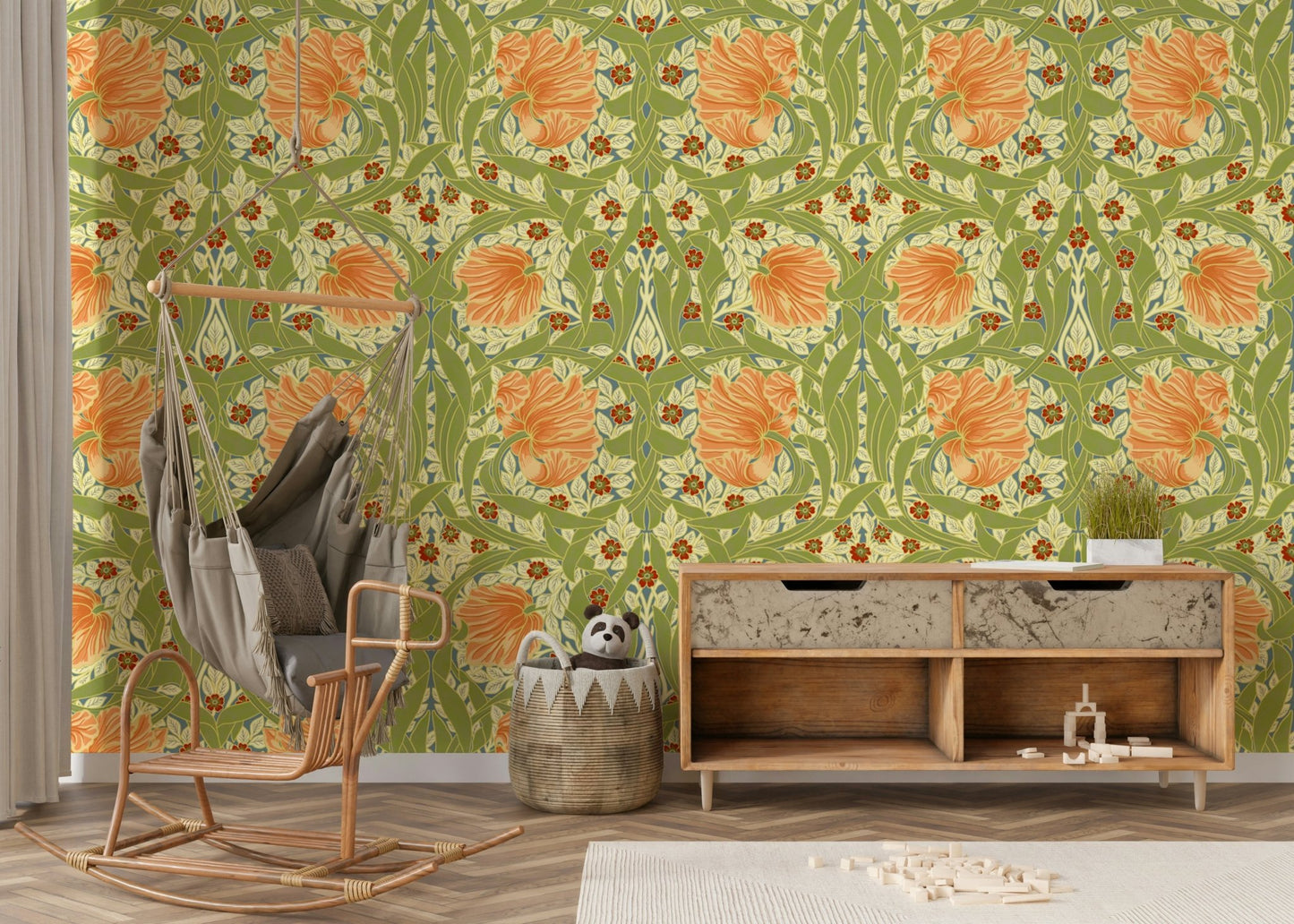 William Morris inspired floral wallpaper Pimpernel 11

