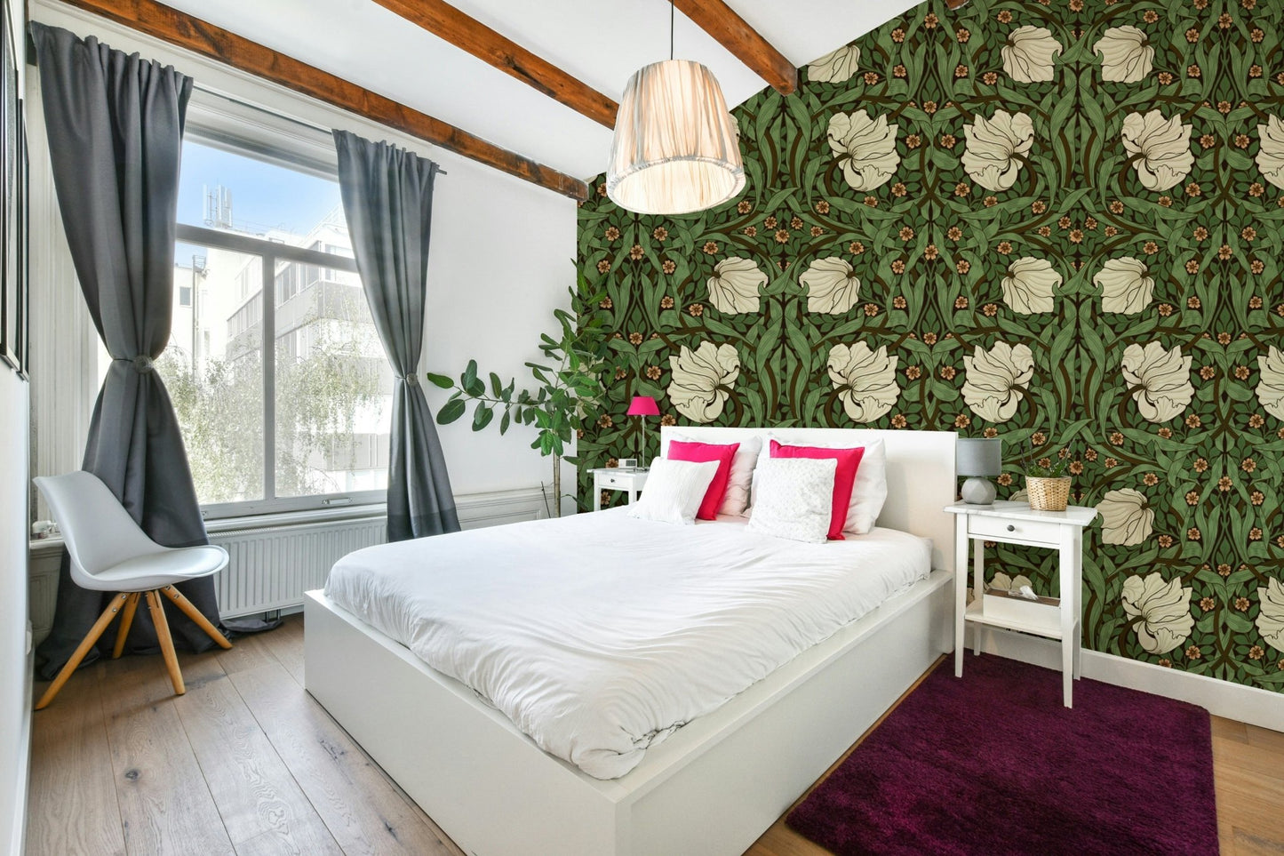 Vintage botanical wallpaper pattern by William Morris – Pimpernel

