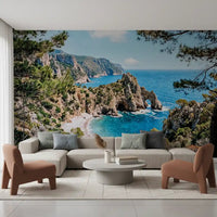 Pine - Framed Azure Coast Wall Mural