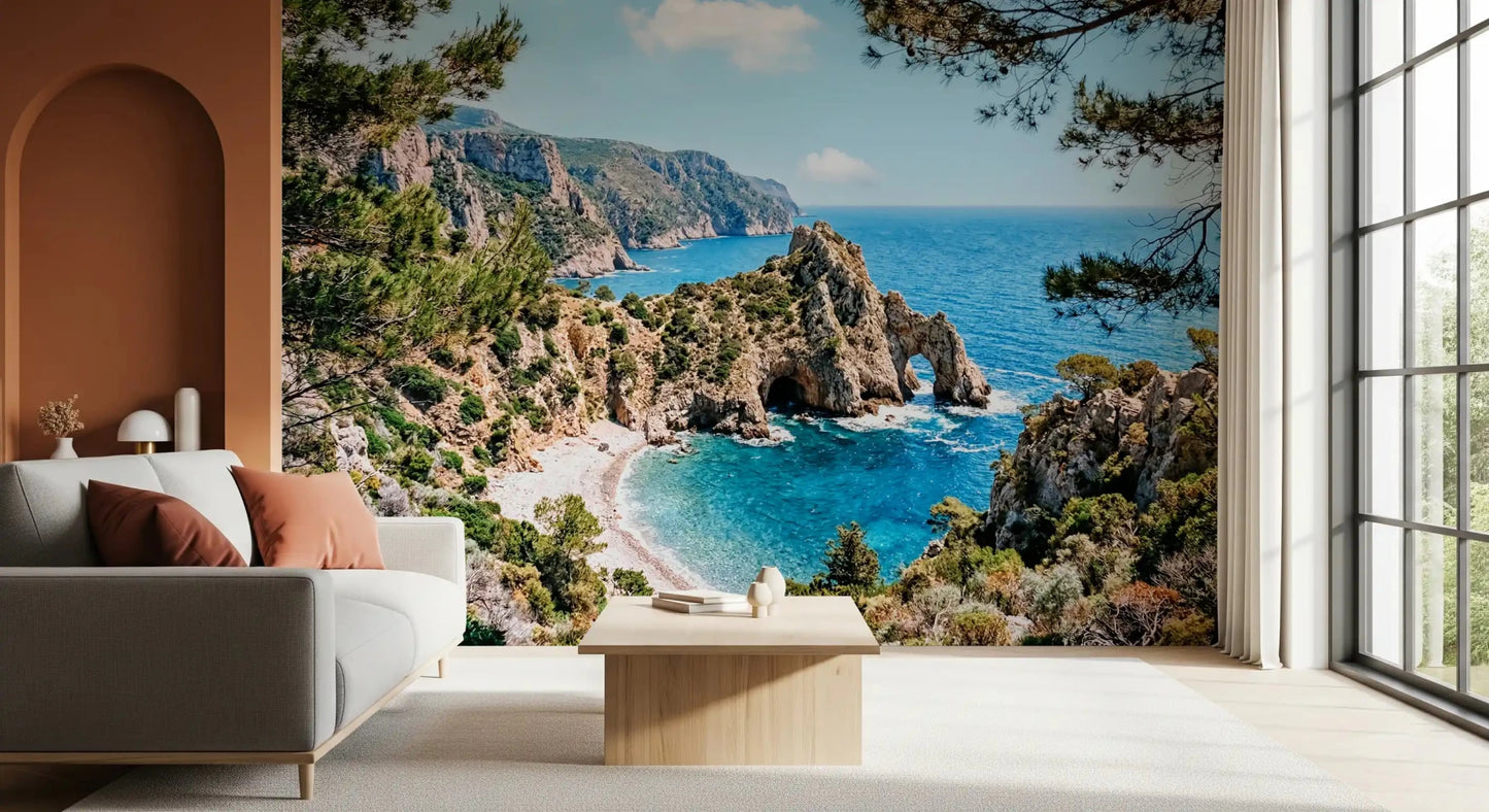 Pine - Framed Azure Coast Wall Mural