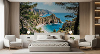 Pine - Framed Azure Coast Wall Mural