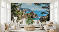Pine - Framed Azure Coast Wall Mural