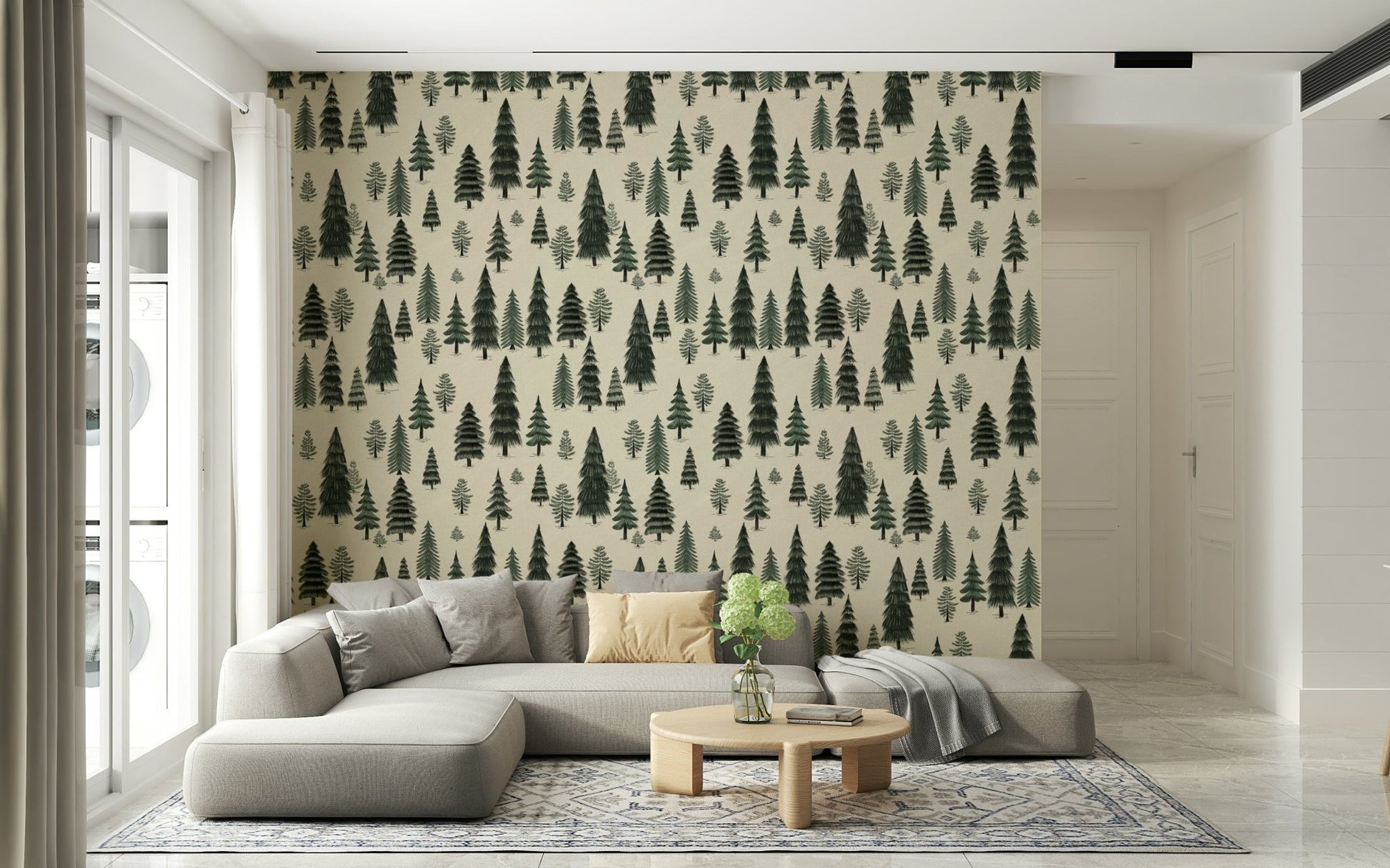 An artistic nature inspired mural for home decor.