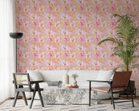 Pineapple Paradise summer pink yellow Hibiscus Wallpaper⁠, GD8827