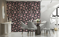 Intricate Pink Agate Stone Design wall covering, stone texture, precious gem print.