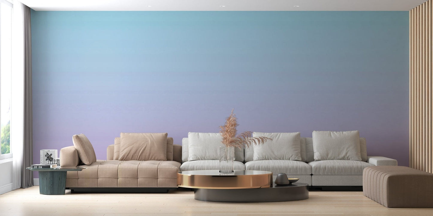 Pink and Blue Ombre Wallpaper Mural - Giffywalls