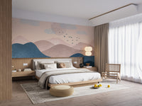 Landscape Blue Pink Mountain Wallpaper - Giffywalls