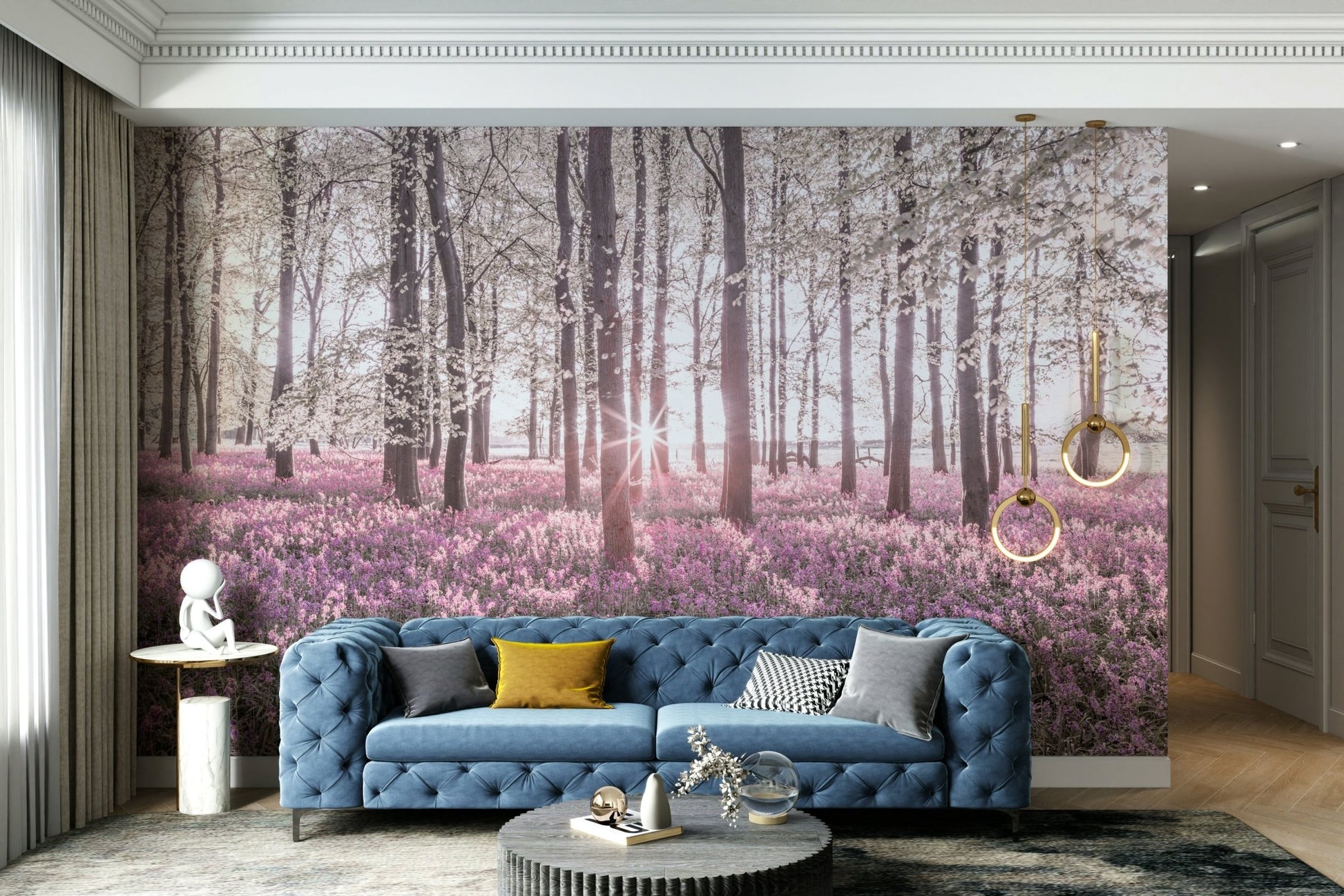 Evokes a feeling of peace and natural beauty.

