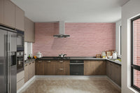 Beautiful pink brick mural for peaceful home interiors.

