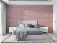 Refresh your space with a pink brick serenity wall mural.

