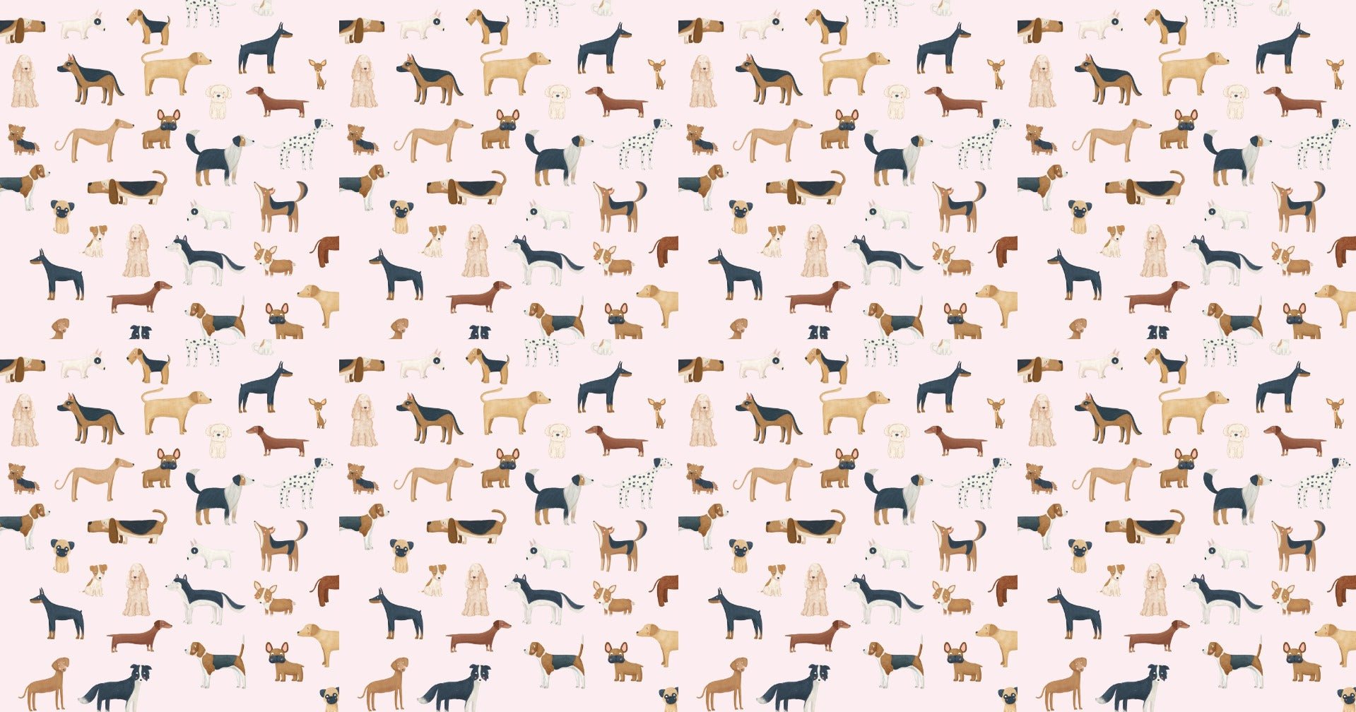 Pink Canine Collection Wallpaper - Giffywalls