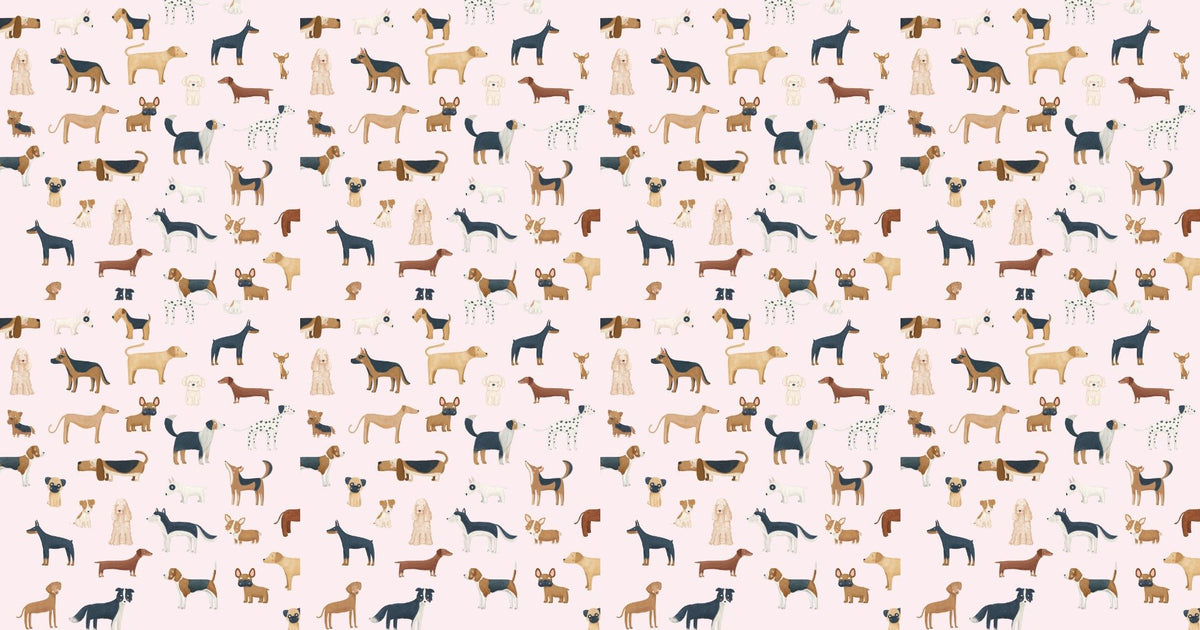 Pink Canine Collection Wallpaper - Giffywalls, MM-07