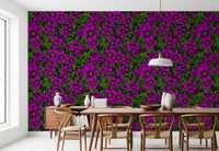 Dining room backdrops feel garden-rich with Clematis Vine wallpaper.GD9572
