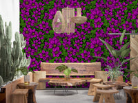 Dining room gain drama from Pink Clematis wallpaper across the back.GD9572