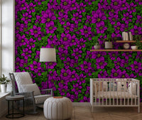 Lush green leaves weave tightly through Clematis Vine wallpaper.⁠GD9572