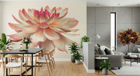 Pink Dahlia poster printing elegant flower head subtle shading paper., GD7096