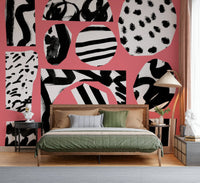 A calming tropical scene wallpaper mural that defines a space.