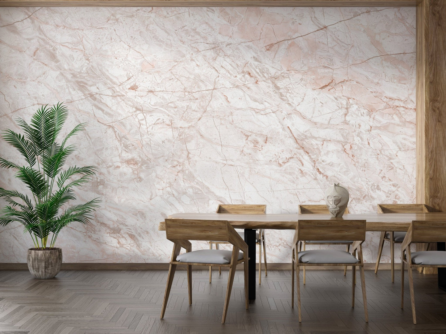 Pink Gold Marble Metallic Wallpaper Mural - Giffywalls A653
