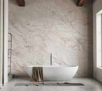 Luxurious marble effect wallpaper in pink gold A653
