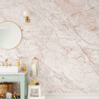 Pink Gold Marble Metallic Wallpaper Mural - Giffywalls A653
