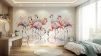 Pink Grace in Watercolors Wall Mural