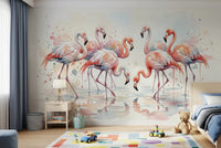 Pink Grace in Watercolors Wall Mural