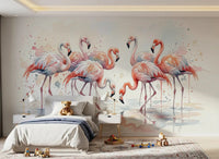 Pink Grace in Watercolors Wall Mural