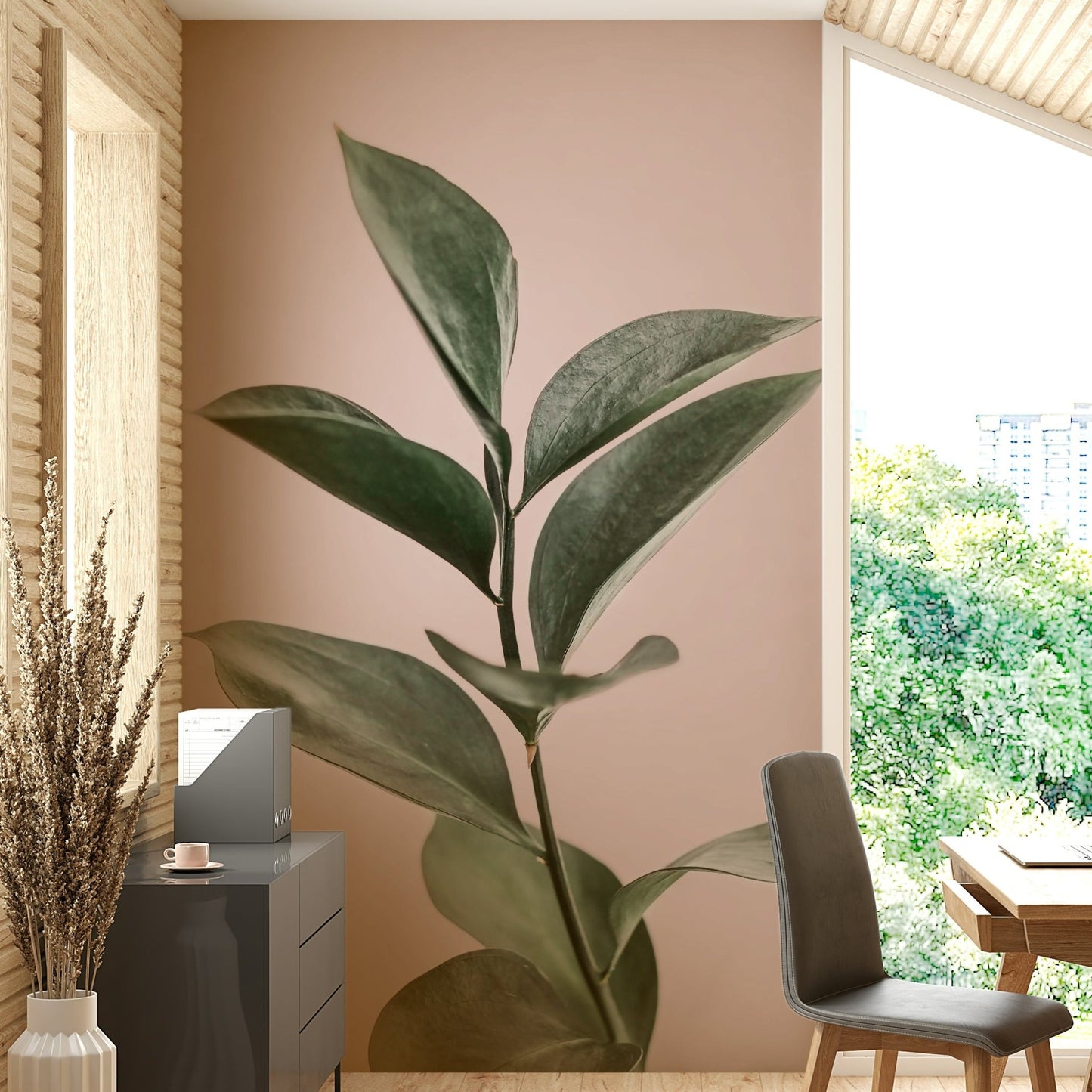 Soft pastel wall mural featuring harmonious hues

