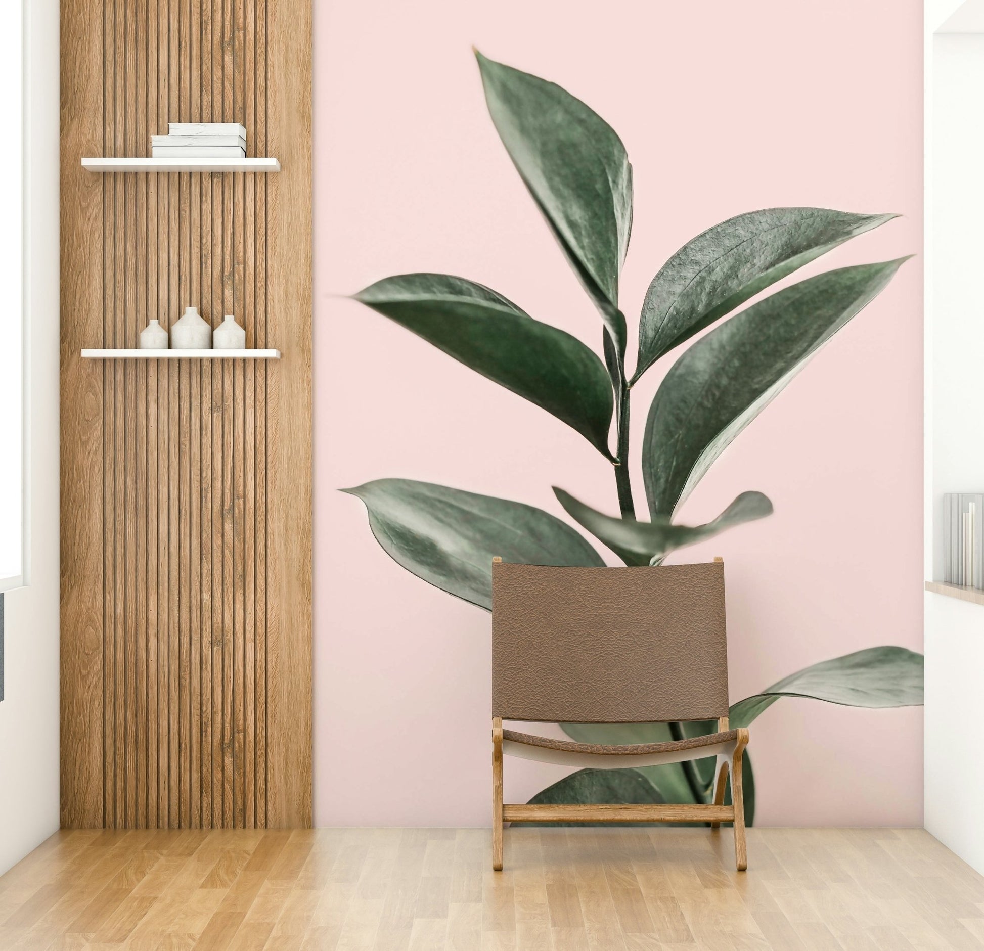 Artistic mural capturing pink and green fusion

