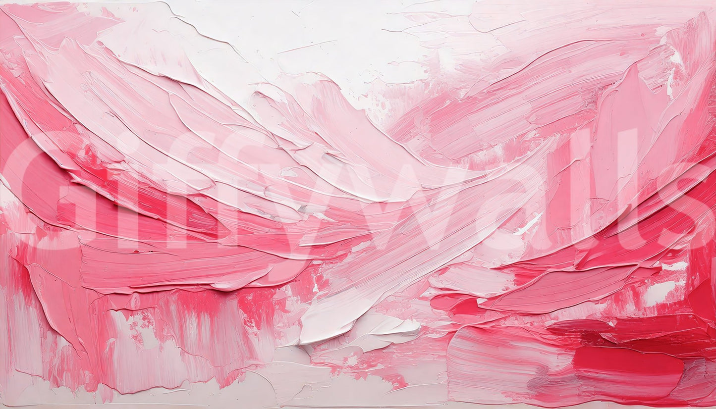 Oversized pink mural evoking light and delicate movement, GD2170