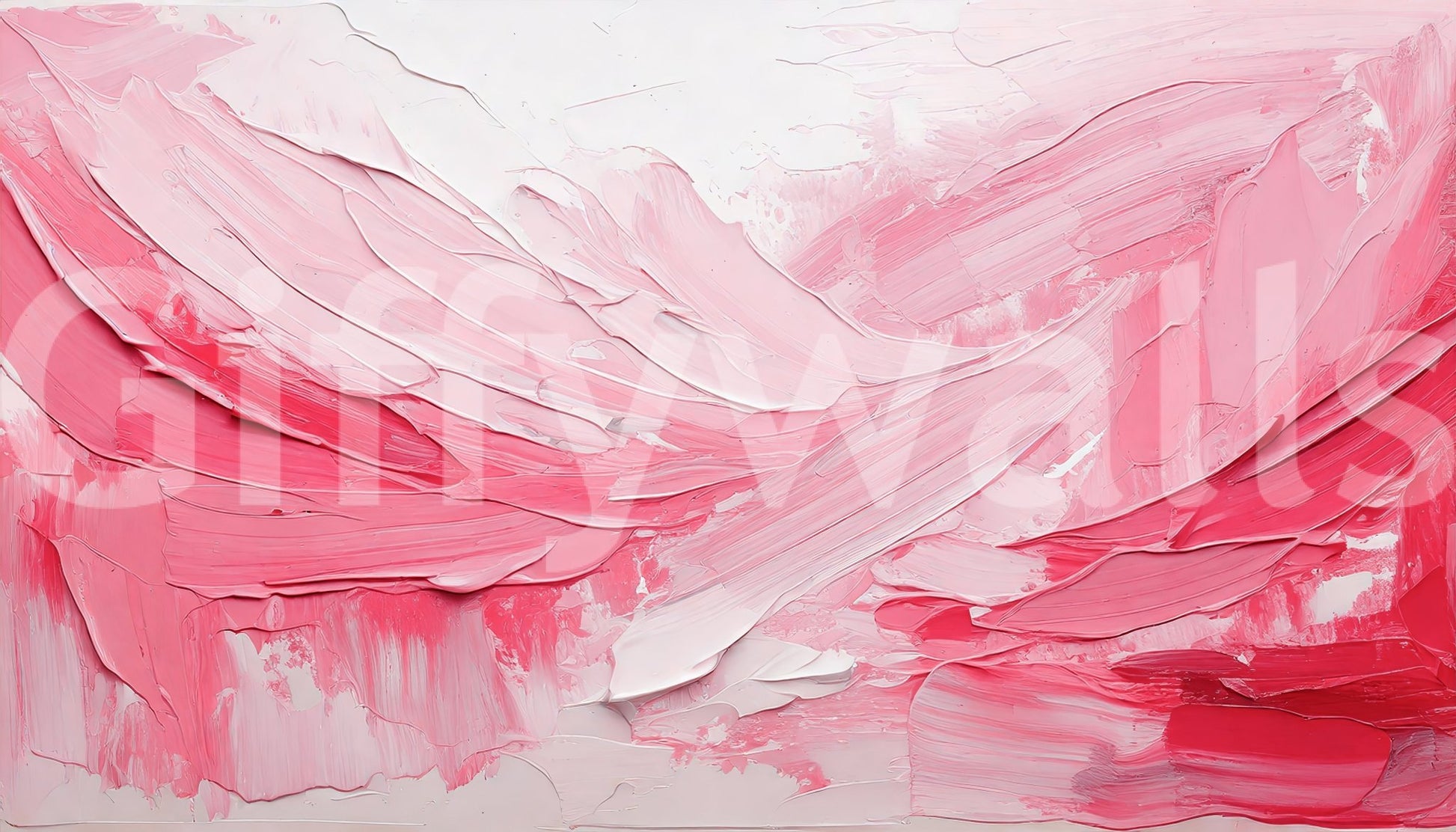 Oversized pink mural evoking light and delicate movement, GD2170