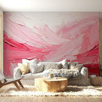 Elegant mural with gradient blush and rose hues, GD2170