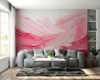 Pink Impression Mural in natural daylight on wall, GD2170