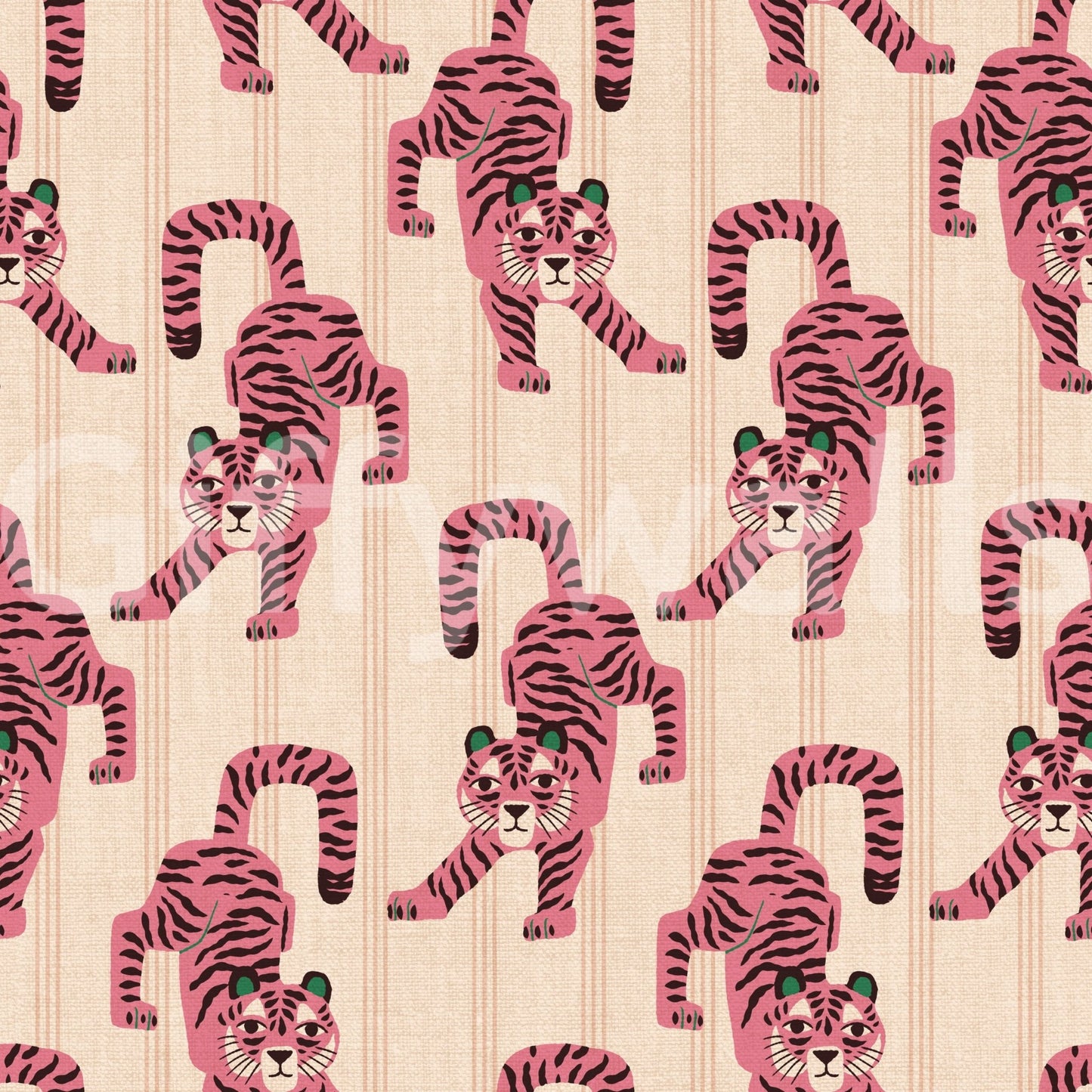 Feminine and fun jungle wallpaper design

