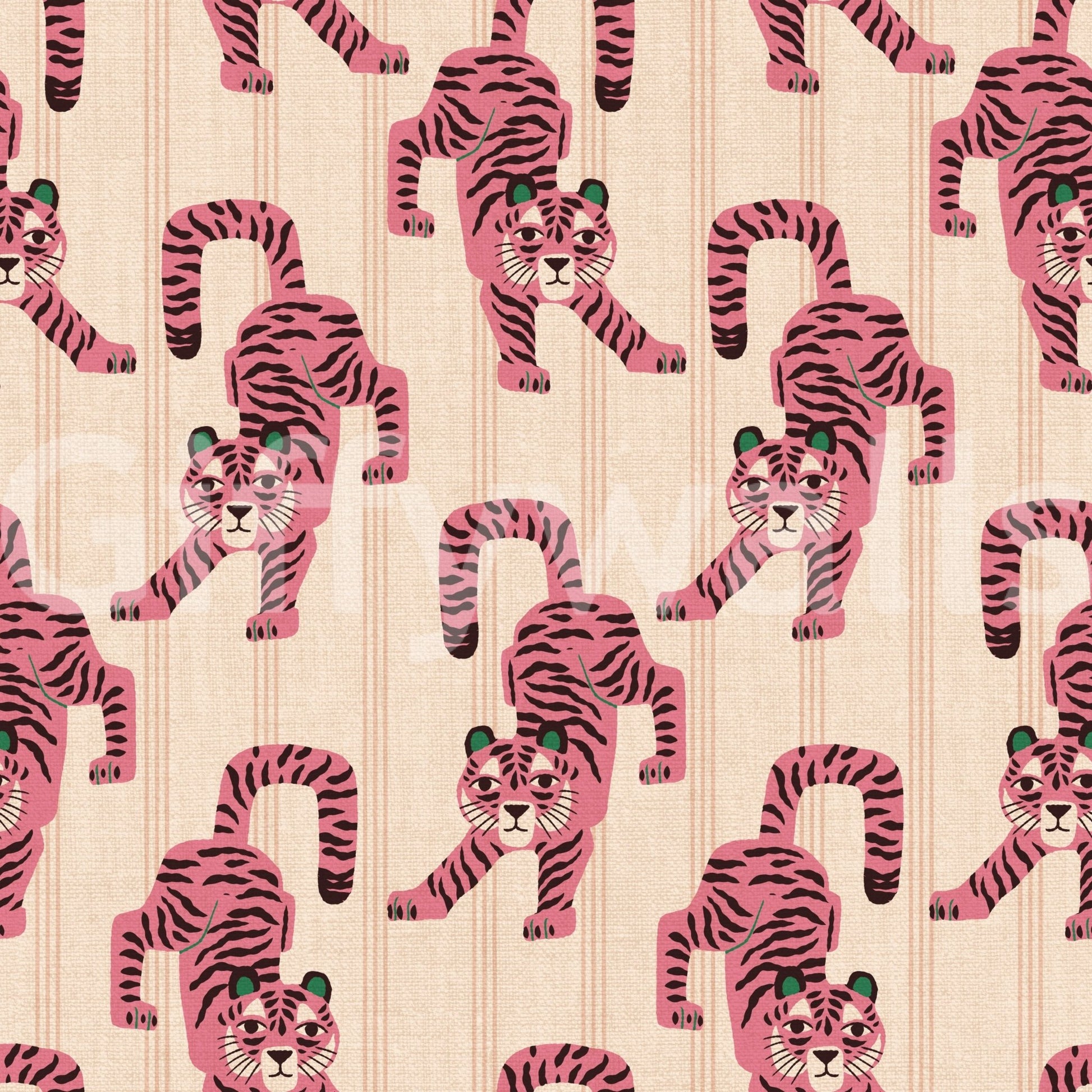 Feminine and fun jungle wallpaper design

