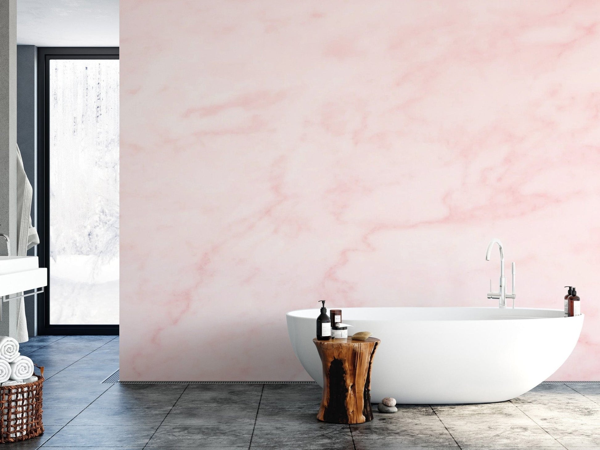 Pink Marble Wallpaper Mural - Giffywalls marble-03