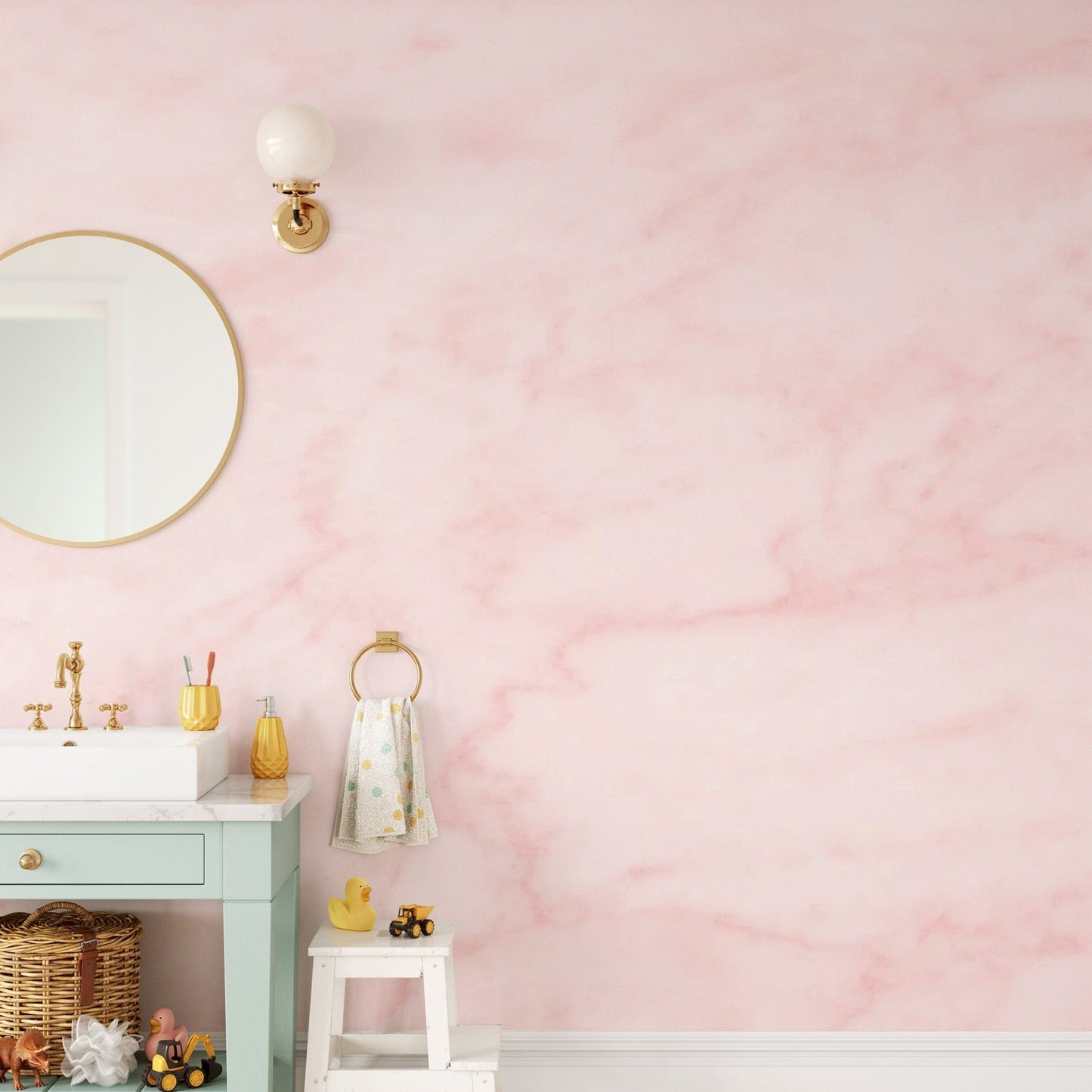 Versatile Pink Marble Wallpaper mural for homes marble-03