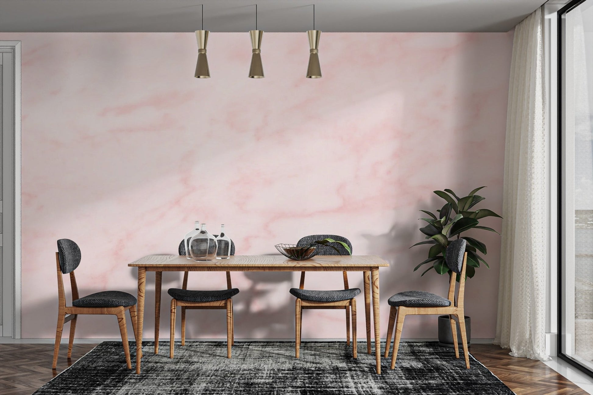 Removable Pink Marble Wallpaper mural design marble-03