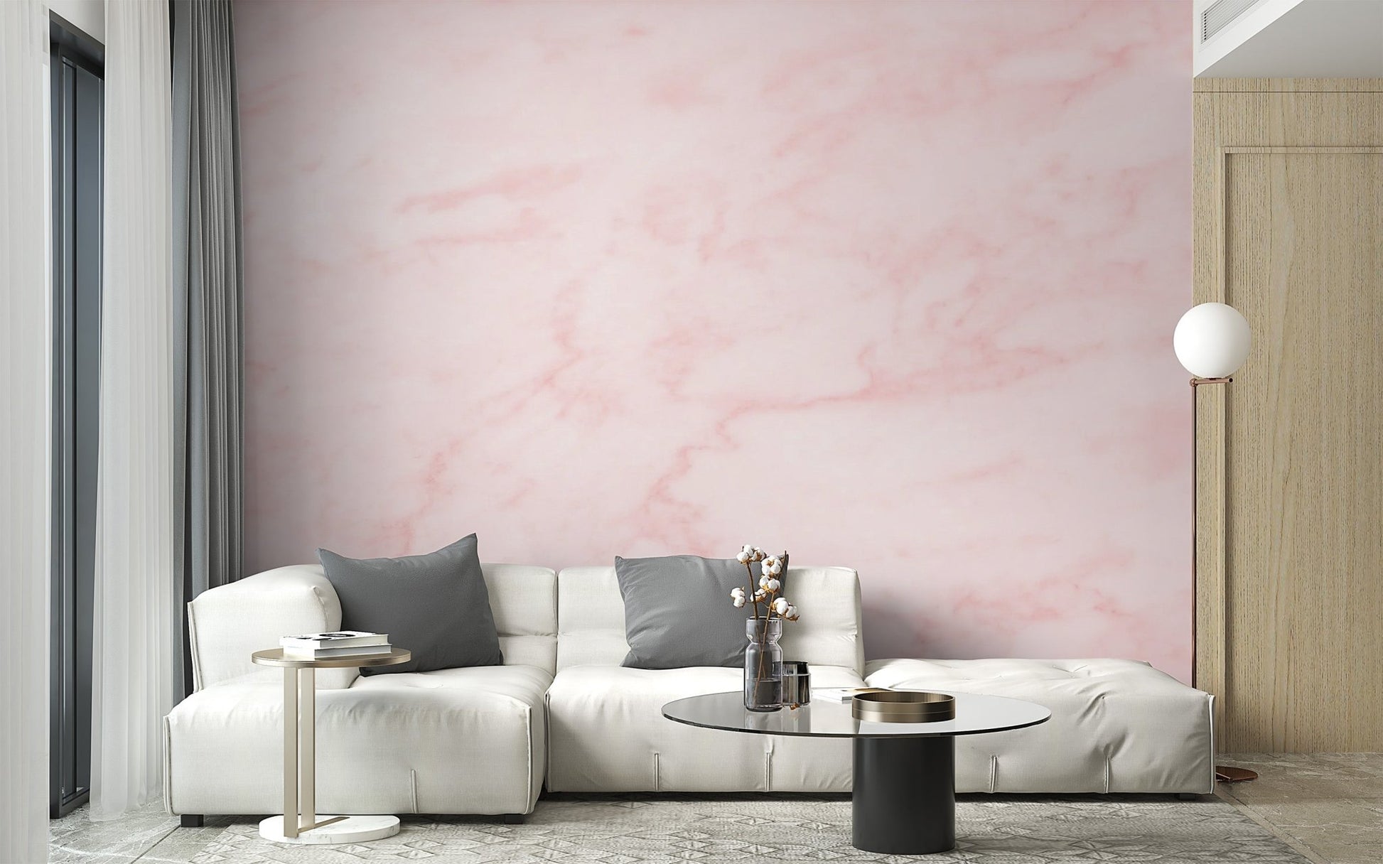 Pink Marble Wallpaper Mural - Giffywalls marble-03
