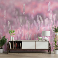 Dreamy pink nature-inspired wall mural, GD2653