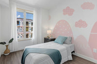 Pink Mountain with White Wallpaper - Giffywalls