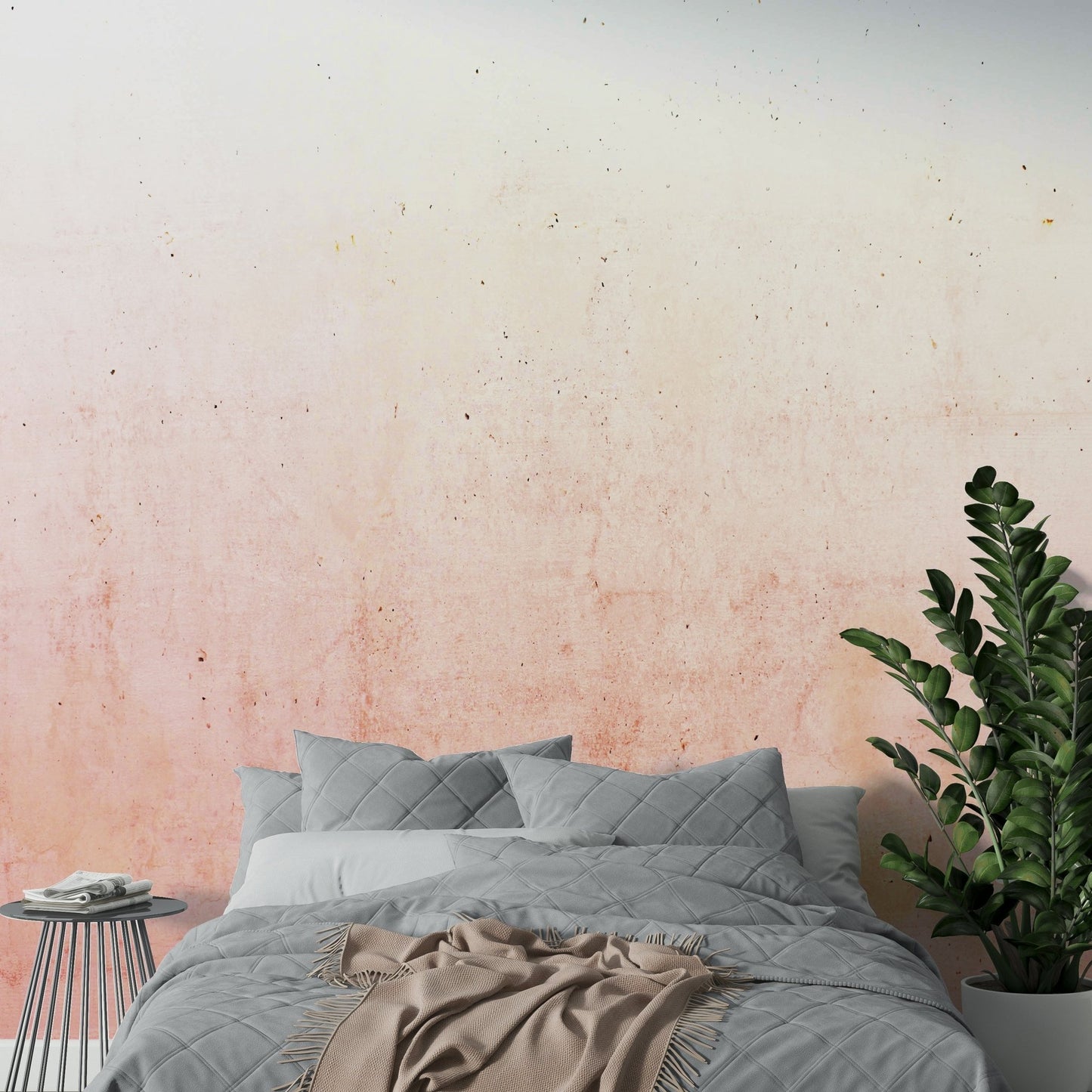 Pink Ombre on Concrete Wall Mural