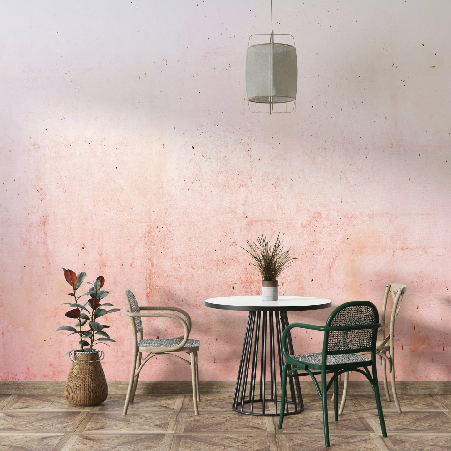 Pink Ombre on Concrete Wall Mural