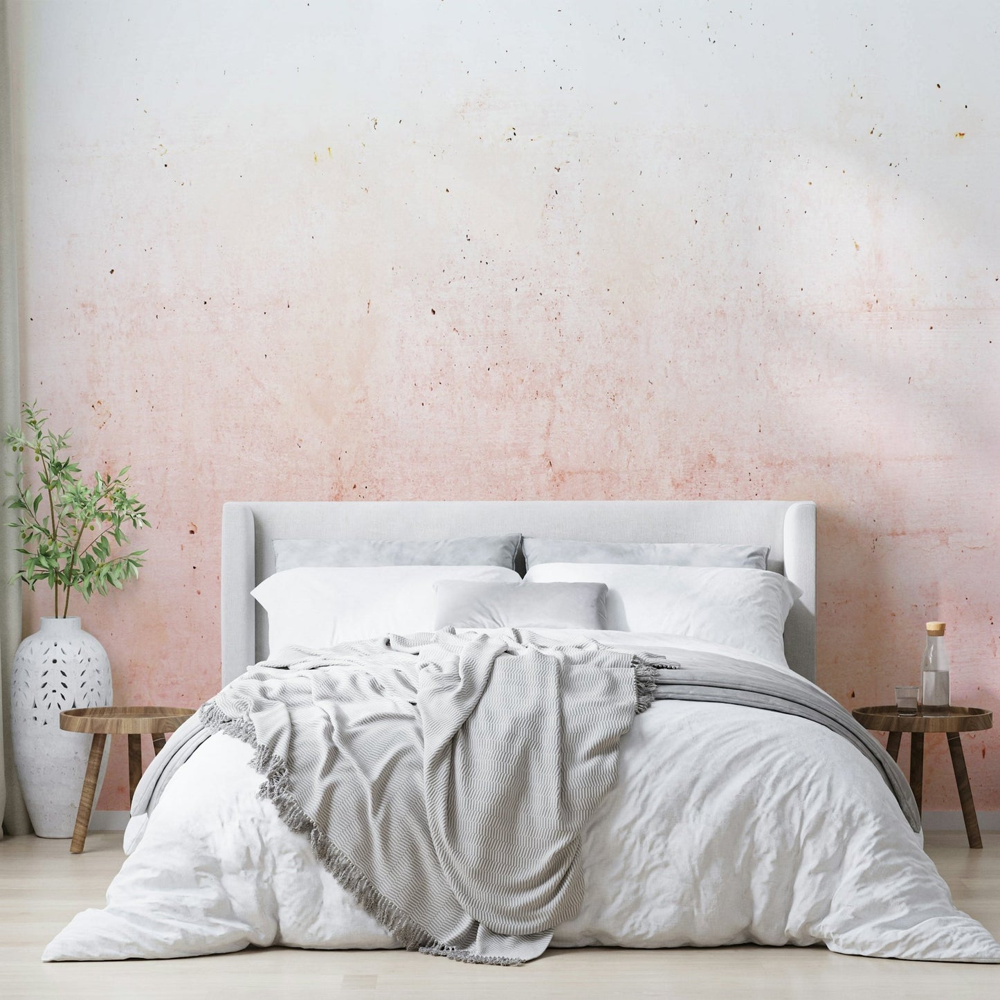Pink Ombre on Concrete Wall Mural
