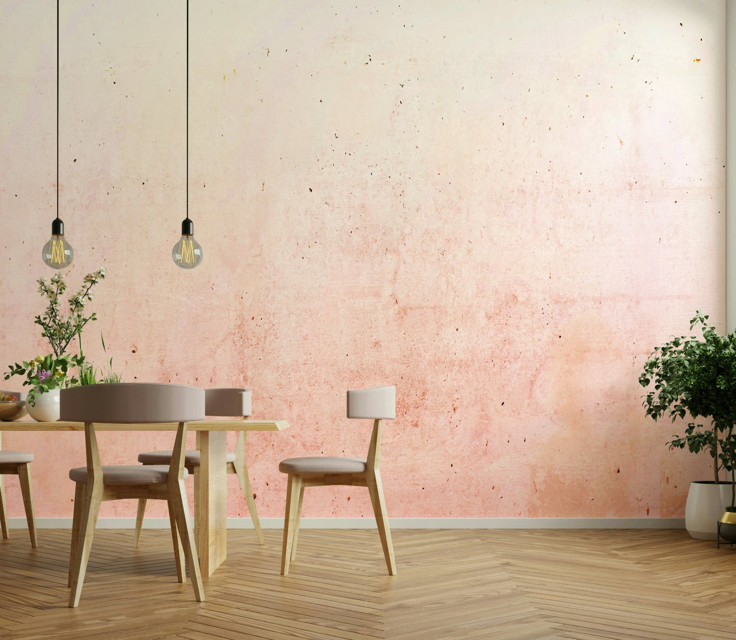 Pink Ombre on Concrete Wall Mural