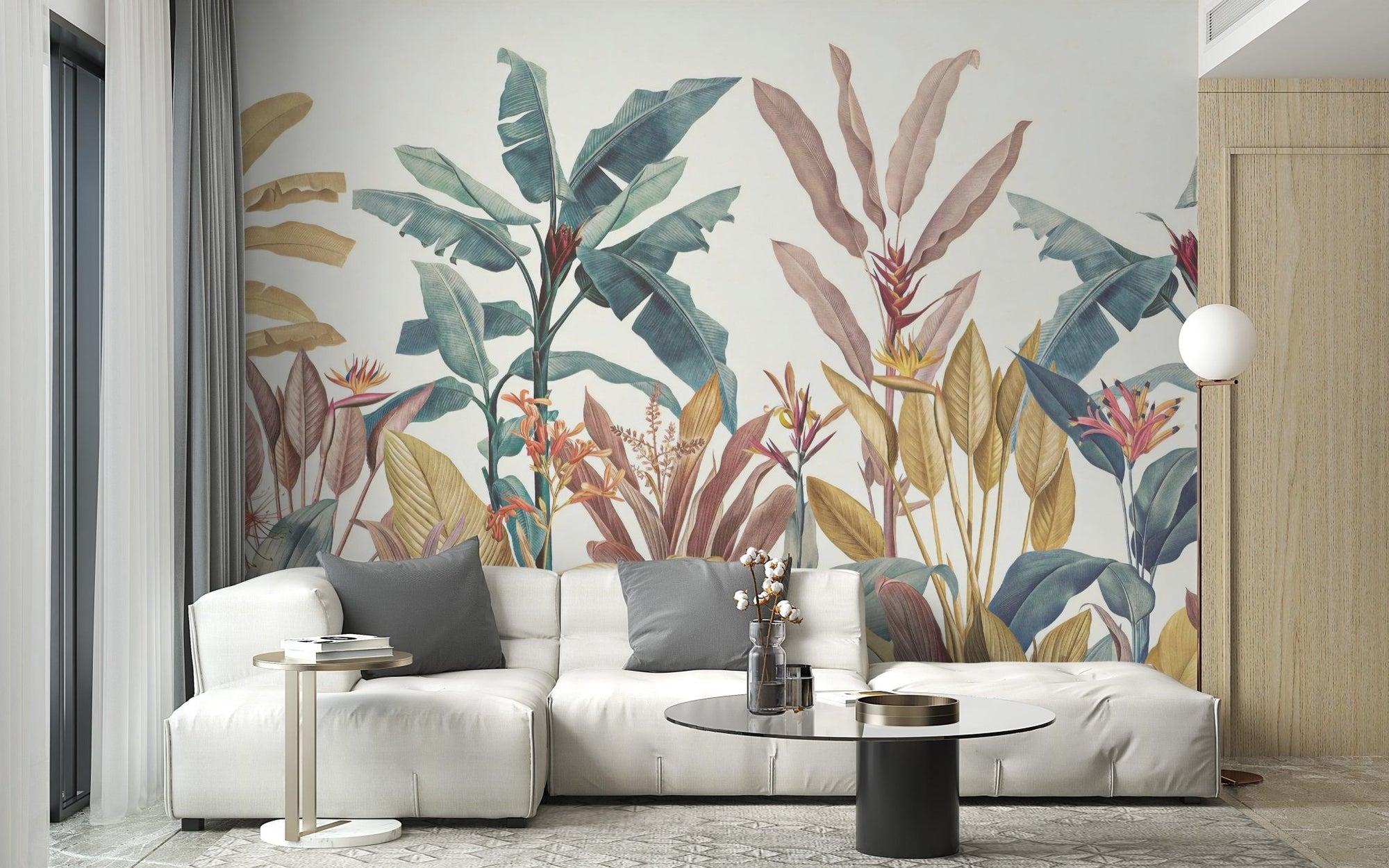 Flower Dark Background Wallpaper Mural, A519
