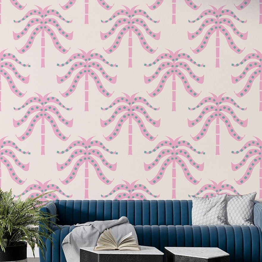 The colors are soft, muted tones of pink, white, and cream.

