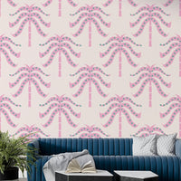 The colors are soft, muted tones of pink, white, and cream.

