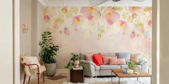 Pink Paradise Wall Mural for vibrant home decor, GD1254