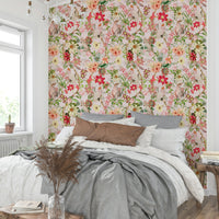 Pink Paradise wall mural with gentle tones

